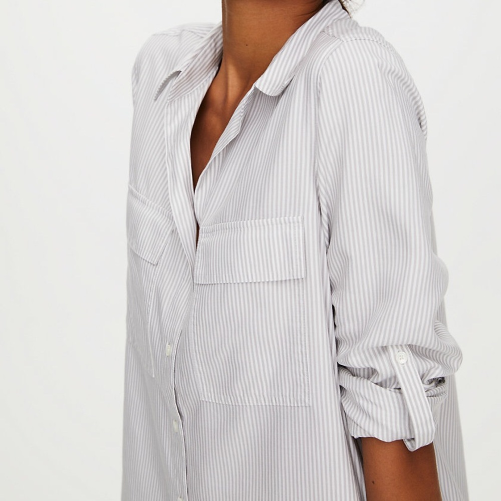 The Group by Babaton pinstriped blouse XS